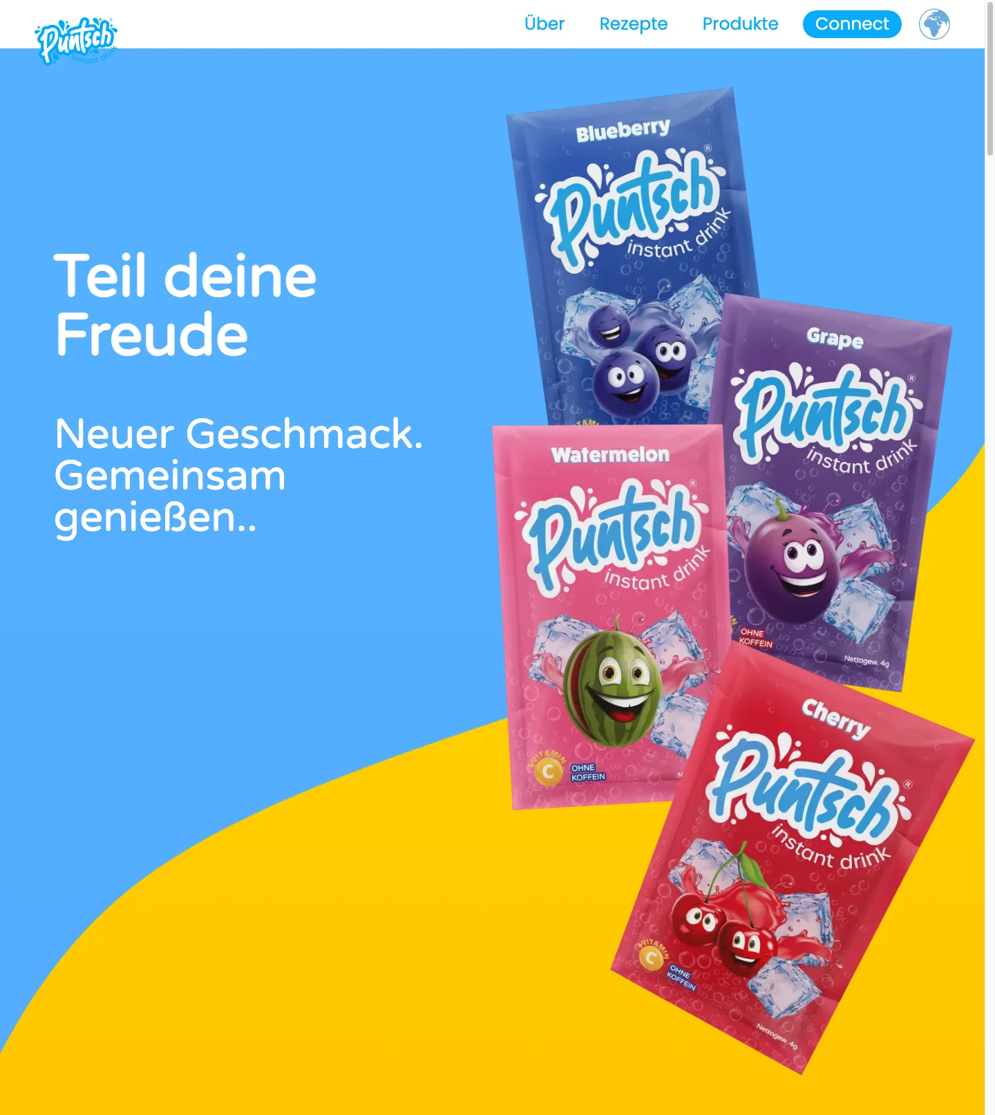 Screenshot of the PUNTSCH concept website